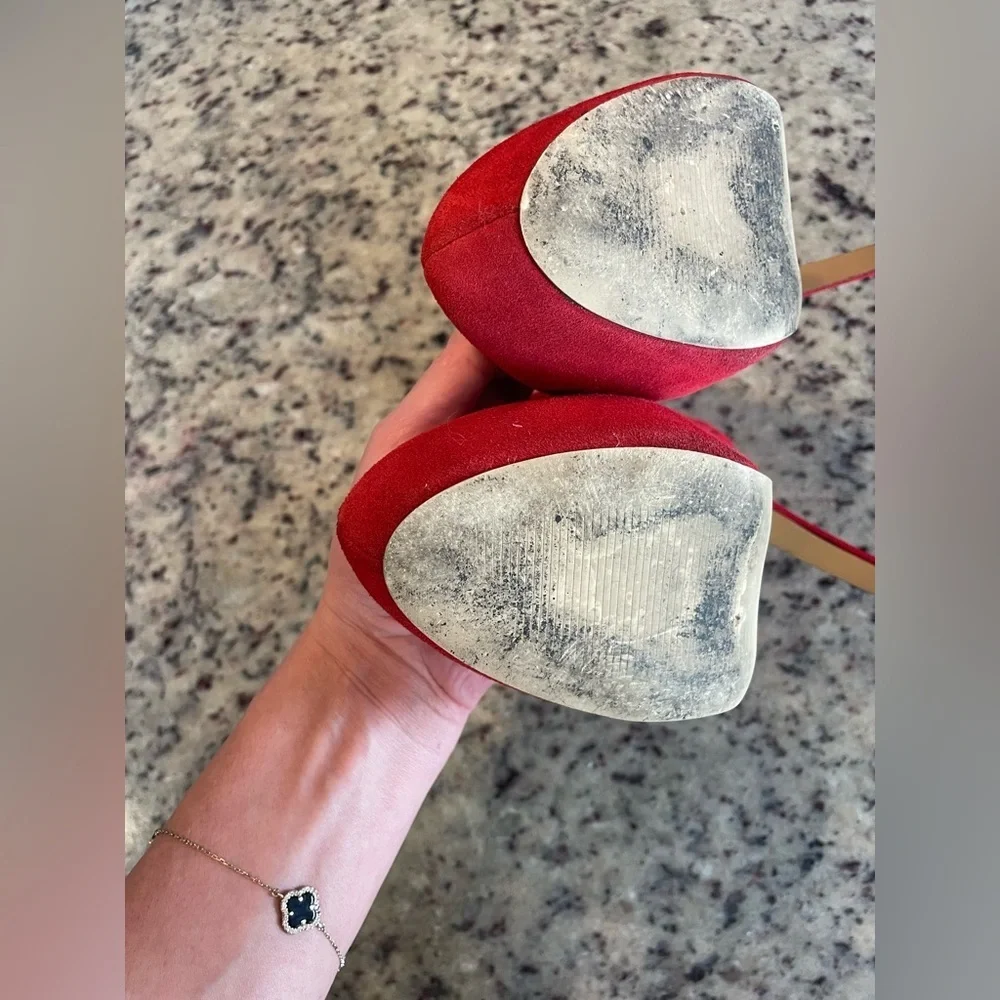 Women’s shoemint red suede Molly Mary Jane size 8